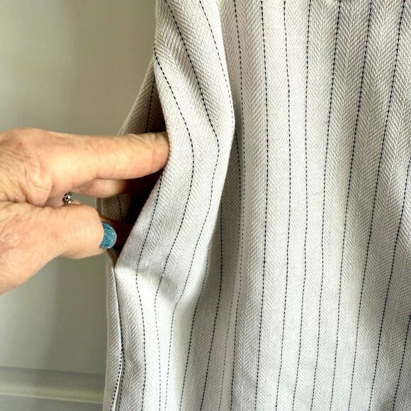 NWT Paige Celestial Pinstripes miniskirt Travertine color with stripes Size 8 - Picture 8 of 14